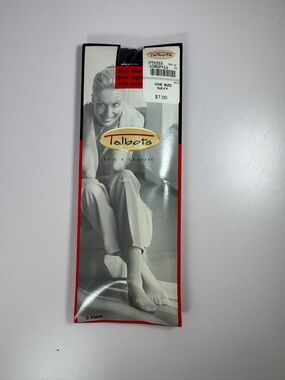 new 3 Pair Talbots Woman SiLKY SHEER KNEE HIGHS Navy OS Reinforced Toe 20 Denier